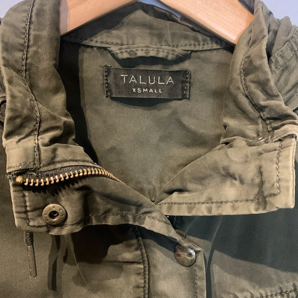 Aritzia Talula Trooper Jacket Army Green Utility Hooded Oversized Parka - Picture 5 of 8